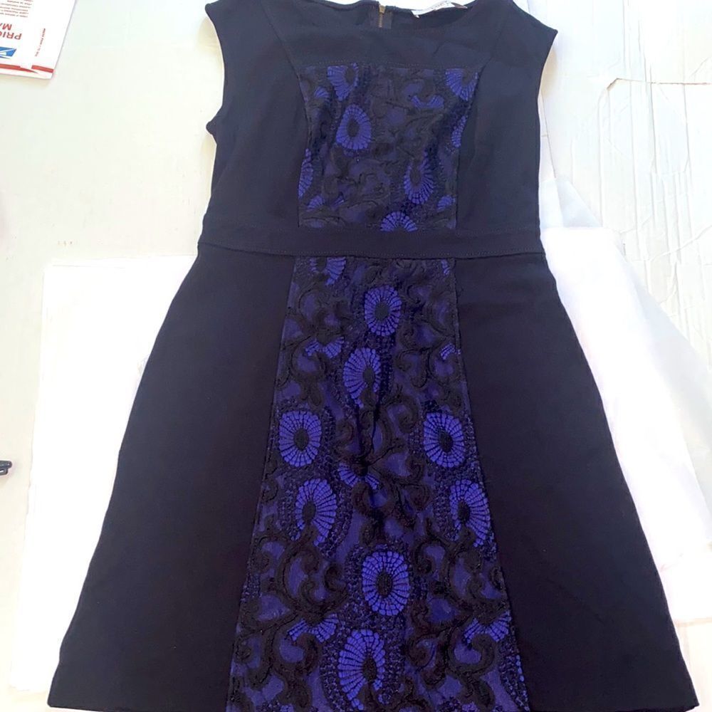 Ann Taylor Loft Bodycon Lace Detailed Dress MCM Old Hollywood Size 2 - Picture 5 of 5